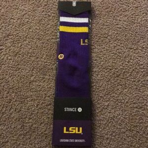 Purple and Gold Stance socks.
